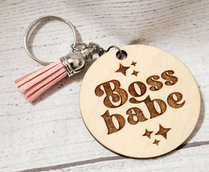 boss babe keychain