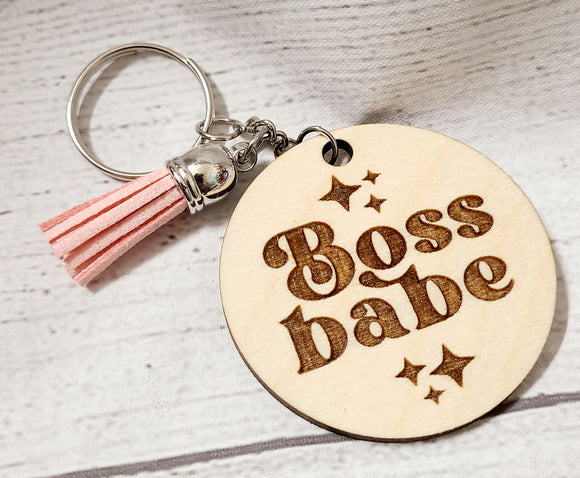 boss babe keychain