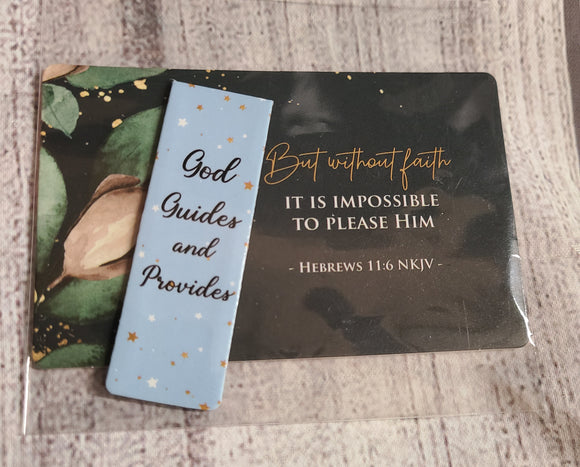 god guides scripture card and bookmark