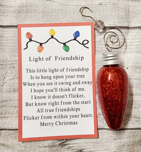 light of friendship ornament