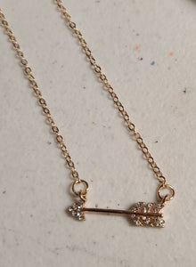 rhinestone arrow necklace