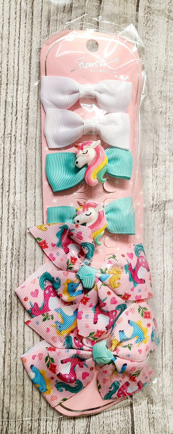 little girls unicorn hair clips-6