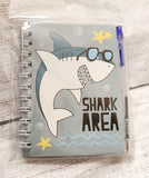 shark journal and pen