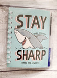 shark journal and pen