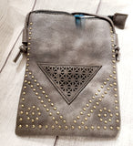 crossbody studded phone holder purse