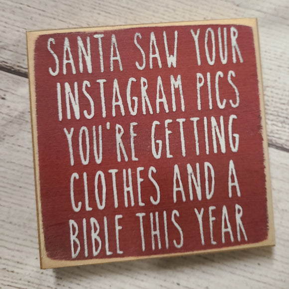 santa saw your instagram