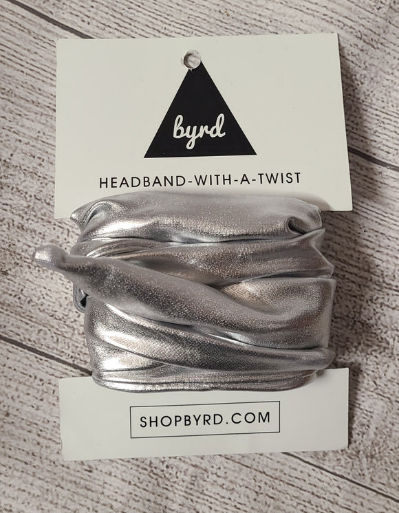 byrd silver headband twist wrap