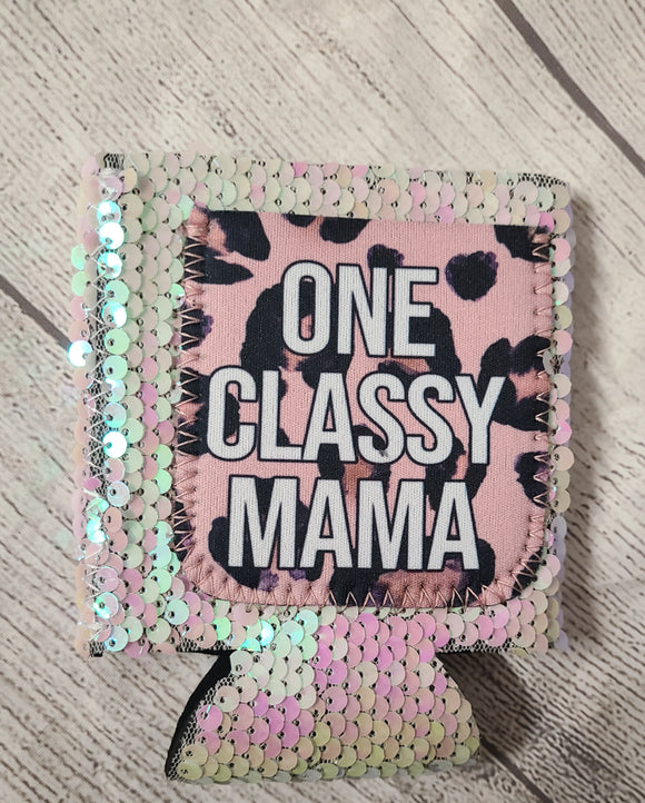 one classy mama short can coozie