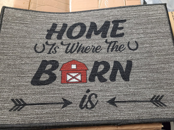 home is where the barn is mat