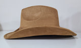 faux leather cowboy hat- brown
