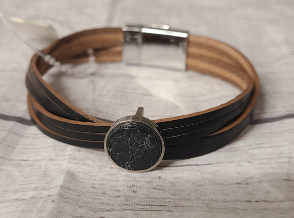 black stone magnetic bracelet