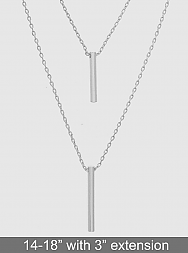 silver bar necklace
