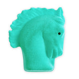 aqua- RHINESTONE HORSESHOE NECKLACE W/ HORSE HEAD GIFT BOX