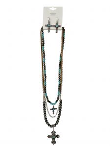 turquoise cross necklace