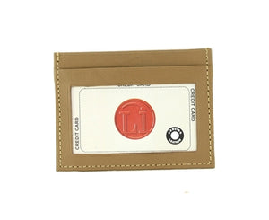 Lambskin Card Case with I.D. Window Style : BCC402A Tan
