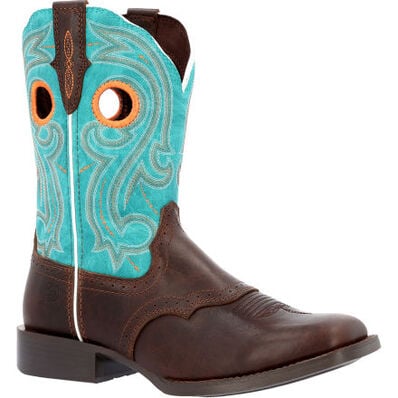 Durango Ladies Turquoise Leather Western Boots, DRD0446