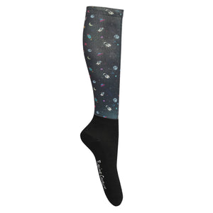 space-  EQUINE COUTURE PRINTED OVER-THE-CALF BOOT SOCKS- 70