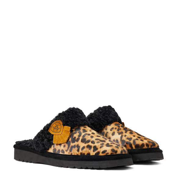 Ariat Women's Jackie Exotic Square Toe Slipper- cheetah 10039061