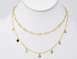 Gold Chain with Circle 2 Layer 16