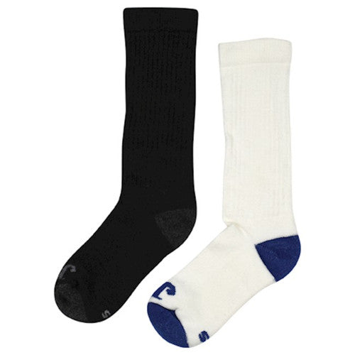 Justin Youth blue and Black Over the Calf 2 Color Pack Socks