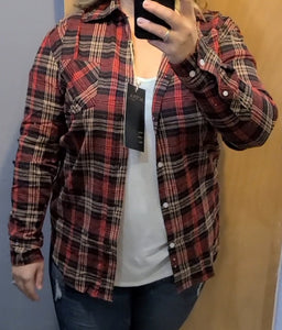 burgandy colored flannel
