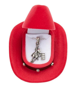 barrel racer necklace in gift box