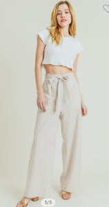 taupe wide leg pants