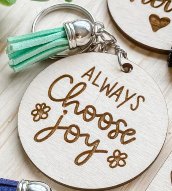 always choose joy keychain