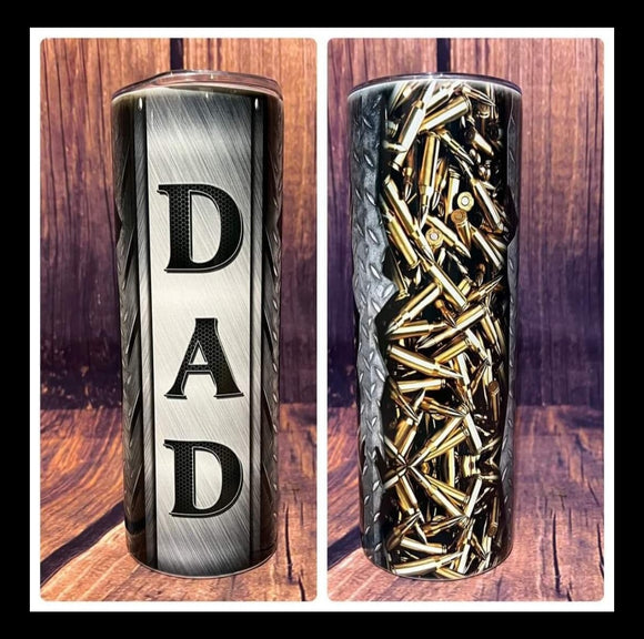 dad with bullets tumbler