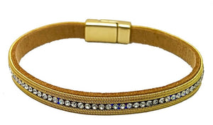 gold skinny strand magnetic bracelet