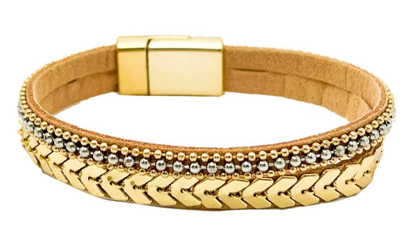 gold arrow magnetic bracelet