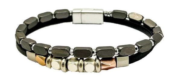 black bead magnetic bracelet