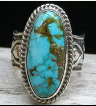 heart turquoise colored ring