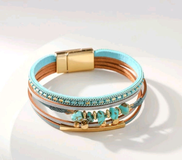 turquoise stone magnetic bracelet