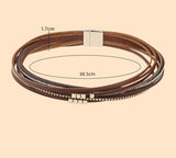 brown multi strand boot charm bracelet