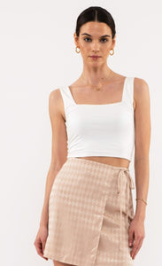cropped square neck tank
