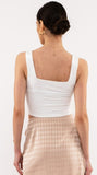 cropped square neck tank
