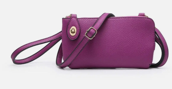 purple kendall crossbody wallet