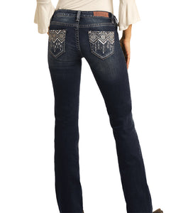 Rock and Roll Ladies Rival Low Rise Bootcut Jean, W6-6125 (inseam 36)