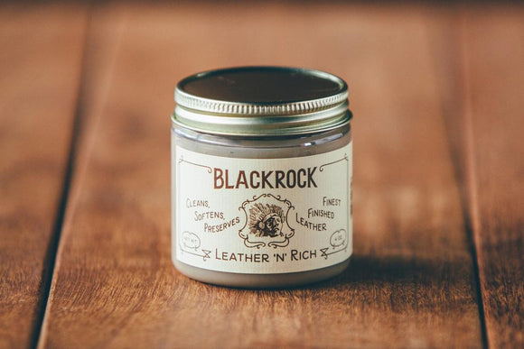 Black rock leather and rich
