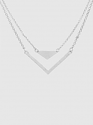 silver triangle necklace