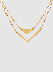 gold triangle necklace