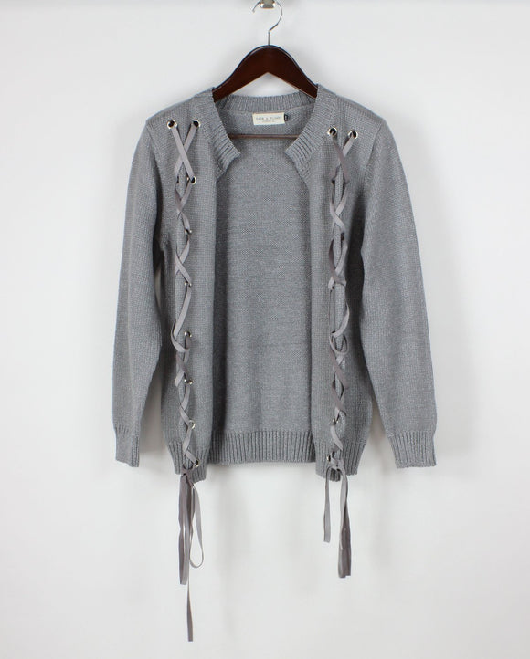 Cardigan w laced detail