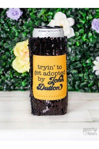 John Dutton slim can coozie