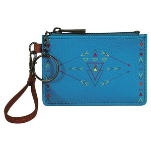 CatchFly Turquois With Arrows Mini ID Wallet