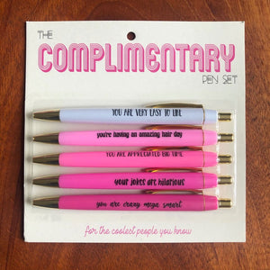 complimentary pen set