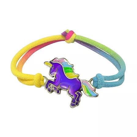 Rearing unicorn mood bracelet