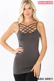 SEAMLESS TRIPLE CRISS-CROSS FRONT CAMI