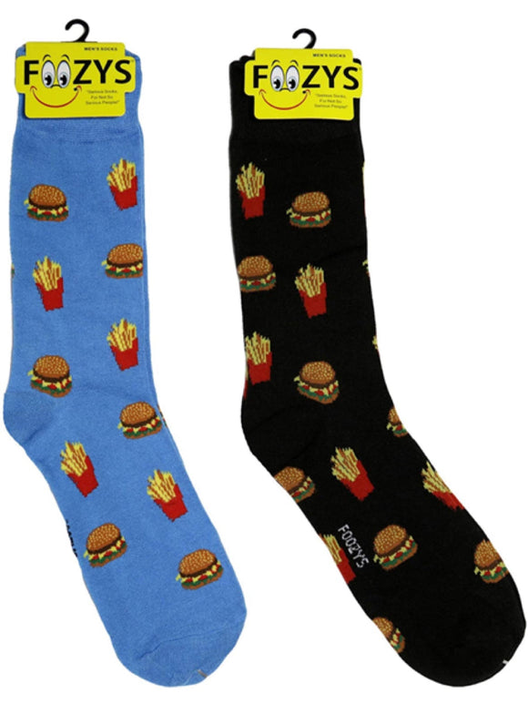 womens burger and fries sock