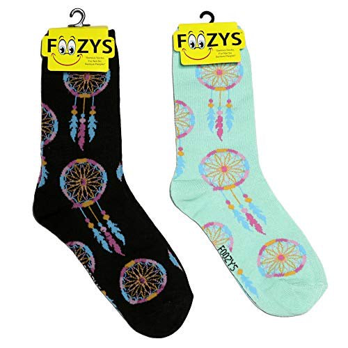 Foozys Women’s Crew Socks | Dream Catcher Fun Designs Novelty Socks